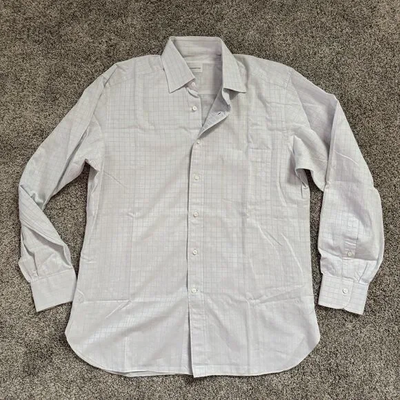 Ermenegildo Zegna Comfort Fit Dress Shirt Check Men’s Size 41/16 Large - Picture 5 of 12